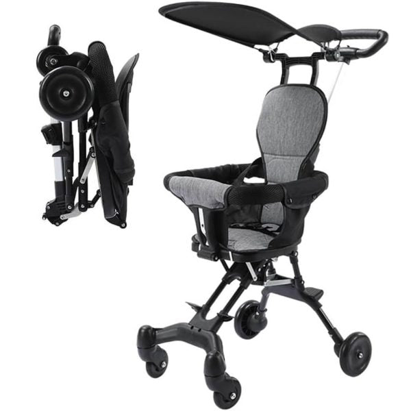 Multi-Function Foldable Baby Stroller with Adjustable Push Handle