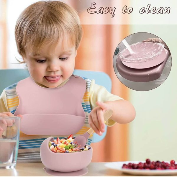 5 Pieces Silicone Baby Feeding Set