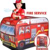 Kids Fire Truck Pop Up Tent