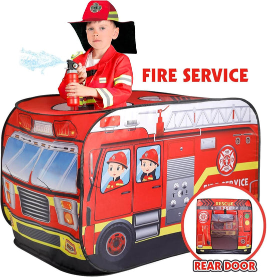 Kids Fire Truck Pop Up Tent